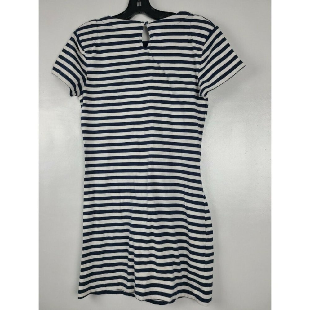 French Connection Striped Cap Sleeve Mini Dress 10 - Picture 4 of 8
